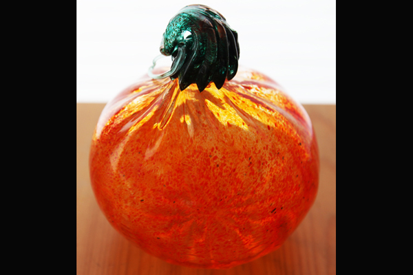 Hand Blown Glass Pumpkin